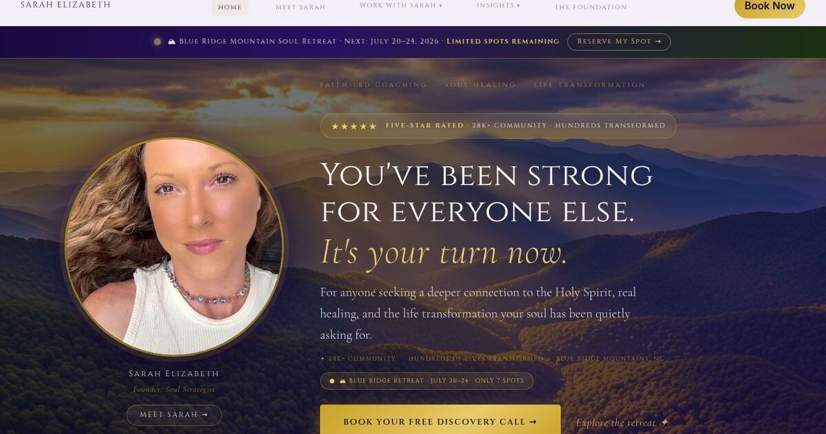 Sarah Elizabeth Ramon Blue Ridge Mountain Soul Retreat 2026 · Sarah Elizabeth